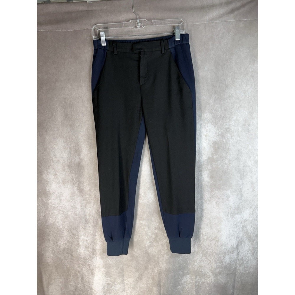 Maison Martin Margiela MM6 Color Block Jogger Pants In Black Blue Size XS